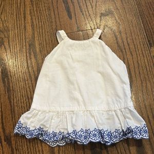Janie & Jack white tank w/ scalloped bottom 18-24 mo